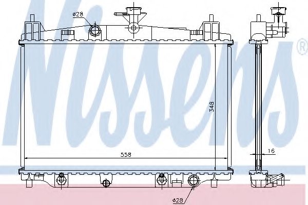NISSENS 68505 Radiator, engine cooling